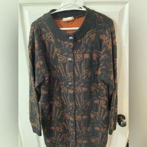 Black and orange men’s cardigan/sweater